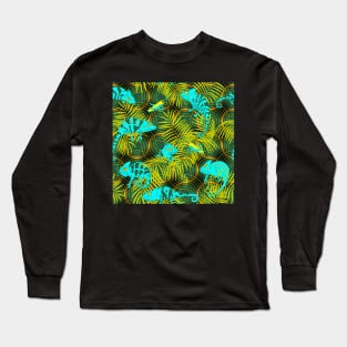 Lost in the woods - Chameleon truchet turquoise Long Sleeve T-Shirt